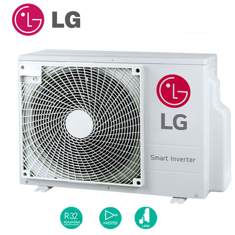 Klimaanlagen Aussengerät Aussengeräte Wärmetauscher Kühlen Heizen Klima Sommer Inneneinheiten Multisplit Split LG MU2R17 ULO Design Effizient Scoop