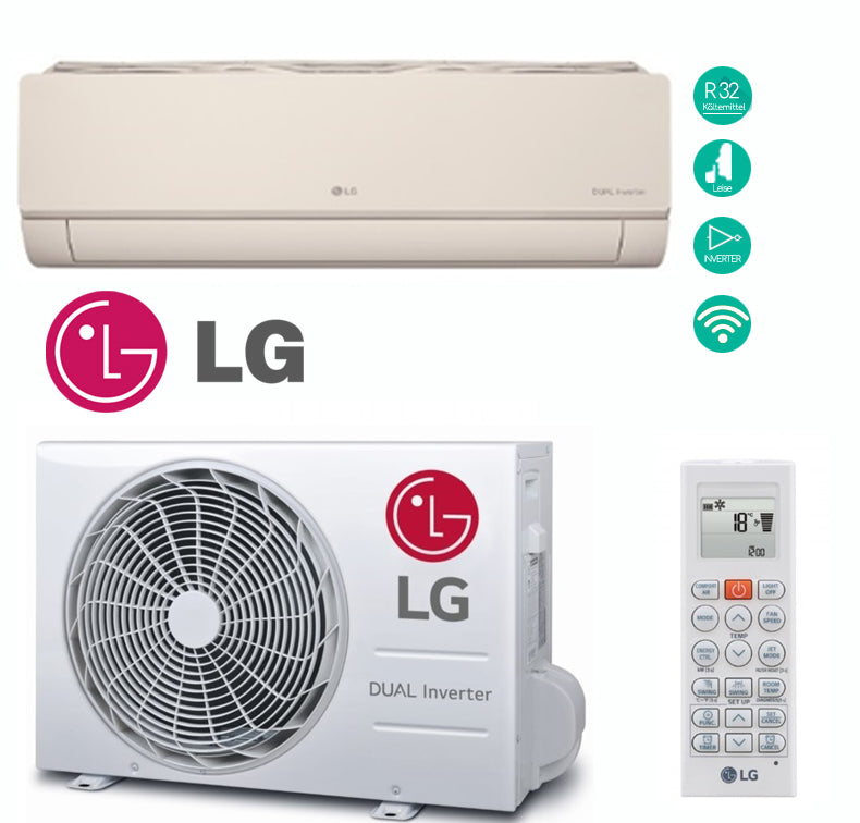 LG AB-BK.NSJ Beige Klimaanlage Kühlen Heizen günstig online neu Scoop effizient sparsam strom lüftung