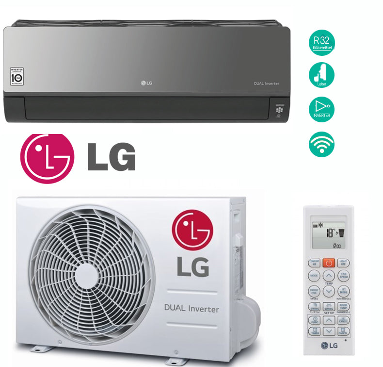 LG AC-BK.NSJ Schwarz Klimaanlage Kühlen Heizen günstig online neu Scoop effizient sparsam strom lüftung