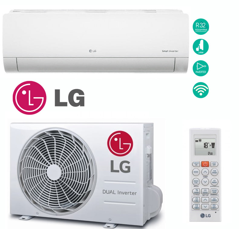 LG DC-RK NSJ Set Klimaanlage Inneneinheit Ausseneinheit Effizient günstig Scoop leicht einfach fernbedienung wlan stromsparend