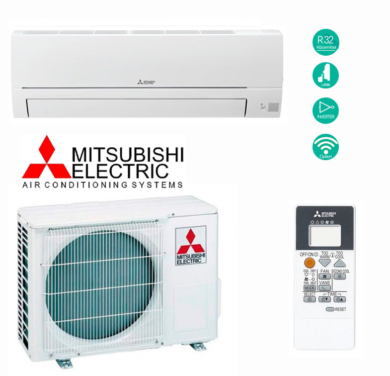 Mitsubishi HR MSZ / MUZ-HR-VF Klimaanlage Single / Klimageraet / Klimaanlage Wohnen / Innengeraet / Aussengeraet / kühlen / heizen / Wifi / hochwertig