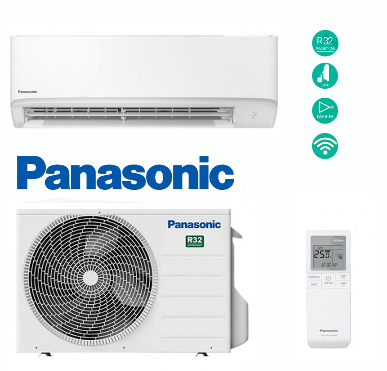 Panasonic Compact CS-TZ-ZKEW / CU-TZ-ZKE Klimaanlage Single / Klimageraet / Klimaanlage Wohnen / Innengeraet / Aussengeraet / kühlen / heizen / Wifi / hochwertig