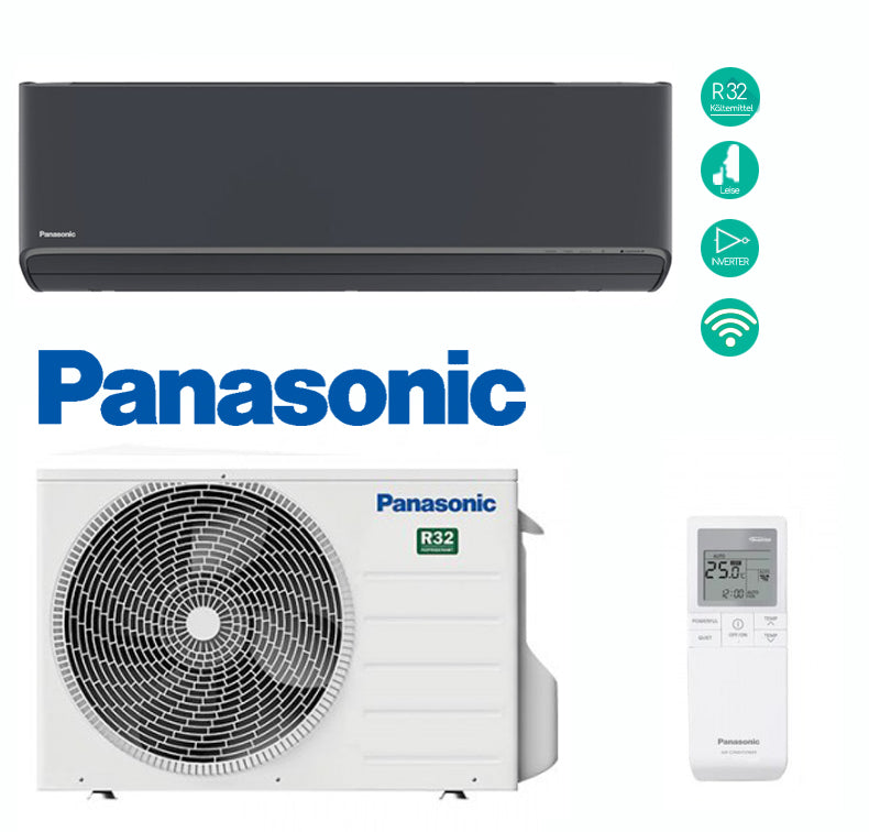 Panasonic Etherea Grey CS-XZ-ZKEW-H / CU-Z-ZKE Klimaanlage Single / Klimageraet / Klimaanlage Wohnen / Innengeraet / Aussengeraet / kühlen / heizen / Wifi / hochwertig